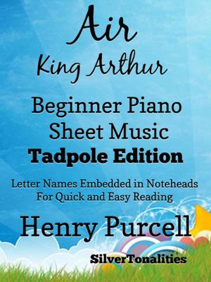 cover image of Air King Arthur Beginner Piano Sheet Music Tadpole Edition